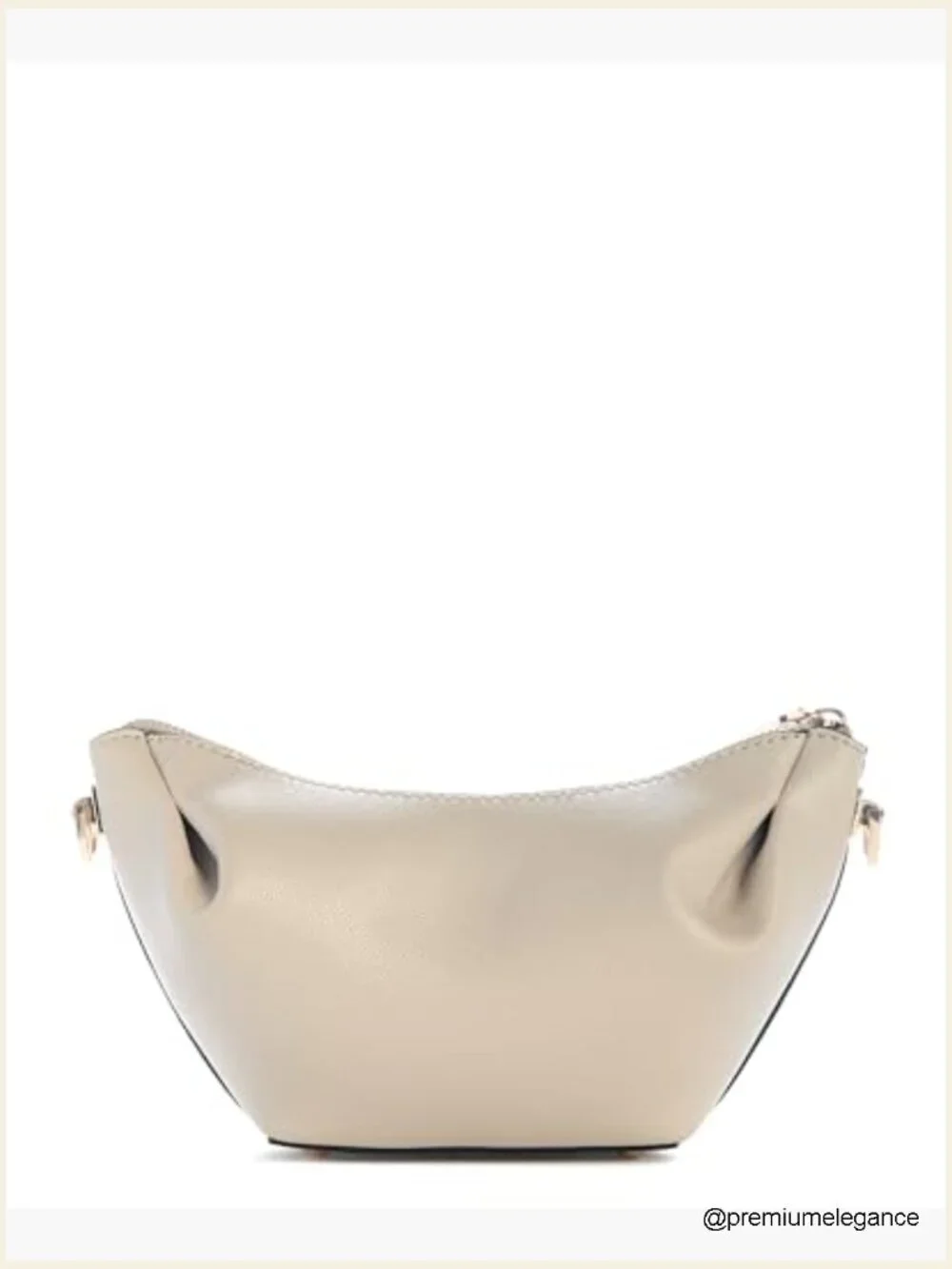 Top Zip Hobo Shoulder Bag with Gold Hardware